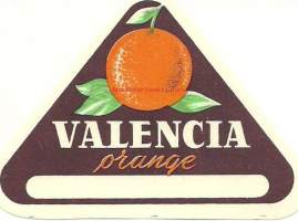 Valencia orange-   juomaetiketti
