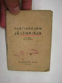 Partiopojan jäsenkirja Jukka Heikki Kailaoja, Ylä-Vista, Paimio, 1949