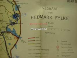 Vegkart over Hedmark Fylke -kartta