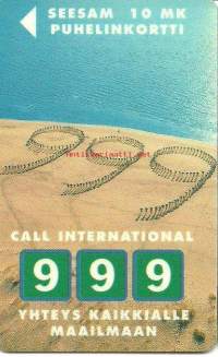 Puhelinkortti  D127a  999 ulkomaanpuhelu