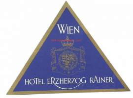 Hotel Erzherzog Rainer, Wien, matkalaukkumerkki