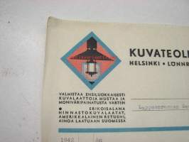 Kuvateollisuus Oy, Helsinki, 8.12.1942 -asiakirja