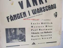 Varsovan vanki - Fången i Warschau -elokuvajuliste, Lucie Höflich, Werner Hinz, Paul Hartman