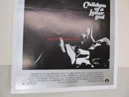 Children of a Lesser God -elokuvajuliste, William Hurt, Marlee Matlin, Randa Haines