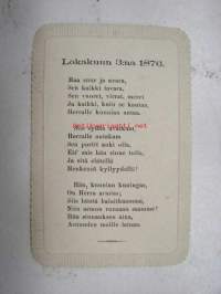 Lokakuun 3:na 1876 -uskonnollinen värssykortti