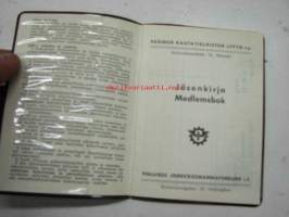 Suomen rautatieläisten liitto ry jäsenkirja Olga Krusell 1925