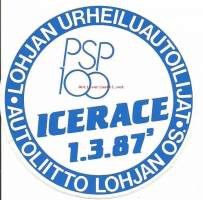 Lohjan Urheiluautoilijat, Autoliitto Lohjan os Icerace 1.3.87, PSP 100, hallk 11 cm
