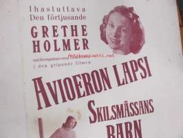 Avioeron lapsi - Skilsmässans barn -elokuvajuliste, Grethe Holmer