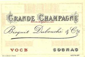 Grande Champagne Bisquit Dubouchi&amp;Co, VOCB Cognac - vanha viinaetiketti