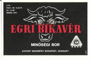 Egri Bikaver- vanha viinaetiketti