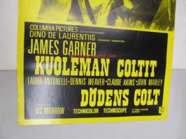 Kuoleman Coltit - Dödens Colt -elokuvajuliste, James Garner, Laura Antonelli, Vic Morrow