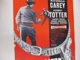 Voittamaton Colt 44 - Den segrande Colt 44 -elokuvajuliste, Macdonald Carey, Audrey Totter, Albert C. Gannaway