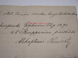 Itsellisenpoika Fredrik Wilhelm Hörnberg, Welluan kylä, Uusikirkko (Kalanti) on 1891 vuoden kutsunnassa... arvanheitossa vakinaiseen palvelukseen welkapääksi,