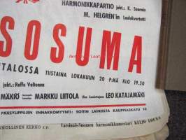 TSK Täysosuma - TSK 30 vuotta, Turun konserttisali 20.10.1964, Georg Malmstén, TV-tähti Tamara Lund, Harmonikkapartio, M. Helgrén, Erkki Välilän yhtye, Lars
