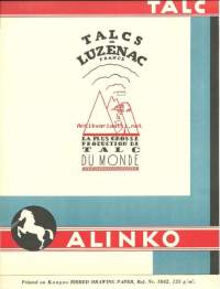 Alinko Oy  - mainos A4 koko painettu Kangas paperilleEripainos The Finnish Paper&amp;Timber Journal-lehteen 1937 nr 7A,