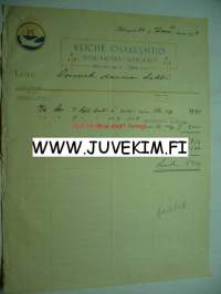 Kliché Osakeyhtiö Kemigrafinen Taidelaitos Helsinki 30.6.1913 -asiakirja