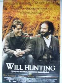 Will hunting, ohjaaja Gus Van Sant, pääosat Matt Damon, Minnie Driver, Robin Williams, Ben Affleck, elokuvajuliste  40x60 cm