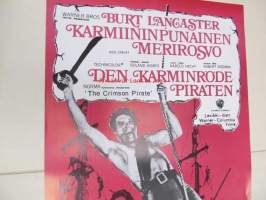Karmiininpunainen merirosvo - Den karminröde piraten -elokuvajuliste, Burt Lancaster, Nick Cravat, Robert Siodmak