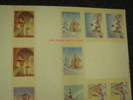 Paperikomppania / U. Maasio -leikkaamaton joulukorttiarkki vuodelta 1941