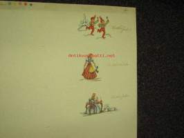 Paperikomppania / U. Maasio -leikkaamaton joulukorttiarkki vuodelta 1941