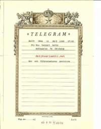 Telegram, Eslöv 1928 - sähkösanoma
