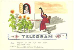 Telegram, Högnäs 1952 - sähkösanoma