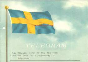 Telegram, Uddevalla 1942 - sähkösanoma