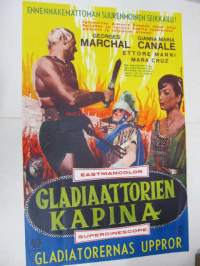 Gladiaattorien kapina - Gladiatorernas uppror -elokuvajuliste, Georges Marchal, Gianna Maria Canale, Ettore Manni