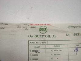 Oy Gulf Oil Ab -astiapalautuskuitti 2.2.1961