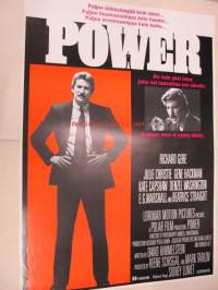 Power -elokuvajuliste, Richard Gere, Julie Christie, Sidney Lumet