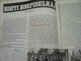 Kansa Taisteli 1974 nr 7, Kohti Korpiselkää ( 2-JR 23) kuva mm Viipurin asemasta sekä taistelukartta Ilmomantsi - Tohmajärvi. Partisaanien hyökkäys Lokan kylään.