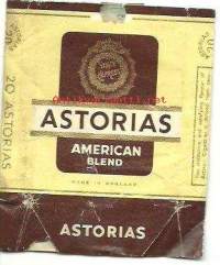 Astorias American blend - tupakkaetiketti, litistetty tuotepaketti -kääre