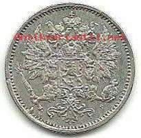 25 penniä  1872 hopeaa