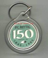 P.C.Rettig  Turku 1845-1995 150 - avaimenperä muovia