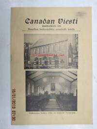 Canadan Viesti - hengellinen kuukausijulkaisu suomalaisille kodeille 1955