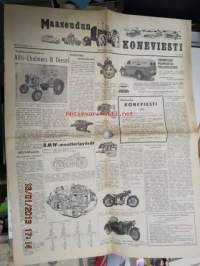 Maaseudun Koneviesti 1954 nr 21 sis. mm. seur. artikkelit / kuvat / mainokset; Allis-Chalmers B Diesel, BMW-moottoripyörät, Helvar-palsta ym.