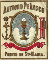 Antonio Penasco- viinietiketti viinaetiketti  kivipaino