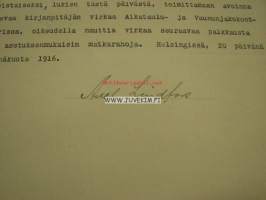 Herbert Emerik Aalto -Rautatiehallituksen liikennetirehtööri määräyskirja 1916
