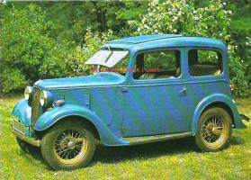 Austin Seven 1934, 4-sylint 13 hv  auto autopostikortti