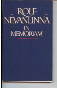 Rolf Nevanlinna in Memorian