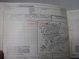 Ersatzteile-Bildkatalog Audi 80 - Illustration Parts Catalog -varaosaluettelo