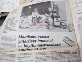 Koneviesti 1985 nr 14, 23.8.1985 sis. mm. seur. artikkelit / kuvat / mainokset; Vammas Major, Hitaan ajoneuvon kilvet, Jyrsinten muokkausvaikutus, Agri Peltolana,