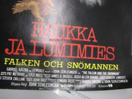 Haukka ja lumimies - Falken och snömannen -elokuvajuliste, Timothy Hutton, Sean Penn, John Schlesinger