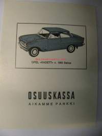 Osuuskassa säästökortti / Opel Kadett v. 1963