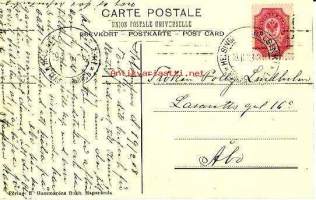 Haparanda Stadshotellet - paikkakuntakortti, kulkenut 19.2.1908