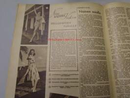 Seura 2. 7. 1947 nr 27 sis. mm. seur. artikkelit / kuvat / mainokset; näyttelijätär Tuire Orri, Carl Michael Bellman, Kultamitalivaimo -elokuva, palokuntalaisten