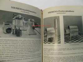 Siemens sähkötalouskoneita 1938. Hinnasto kuvilla