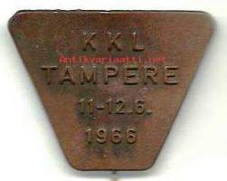KKL Tampere 11-12.6.1966 - neulamerkki  rintamerkki