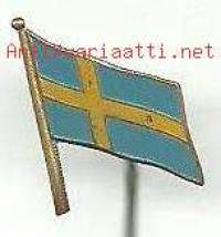 Svenska flaggans dag- neulamerkki  rintamerkki