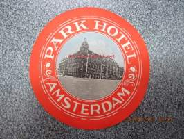 Park Hotel Amsterdam -matkalaukkumerkki